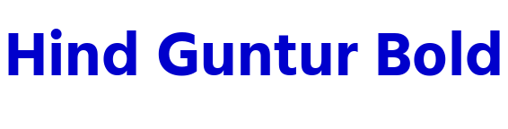 Hind Guntur Bold шрифт
